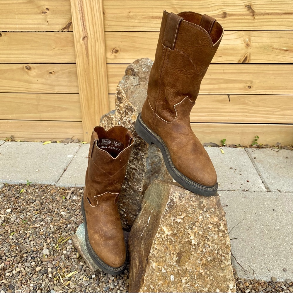 Justin Original Work Boots 10" Conductor Round Toe